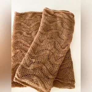 Nordstrom bp Light Brown "Crochet Pattern" Knit Infinity Scarf
